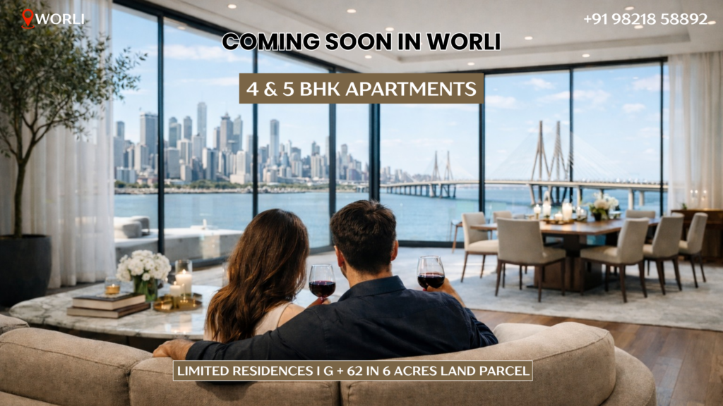 Luxury 4 & 5 BHK apartment in Worli with sea view and floor-to-ceiling glass windows