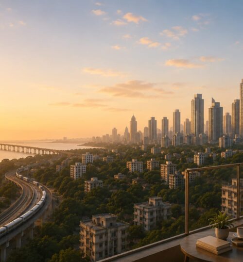 Luxury apartment overlooking the Mumbai skyline, showcasing the importance of location over amenities in real estate investment.